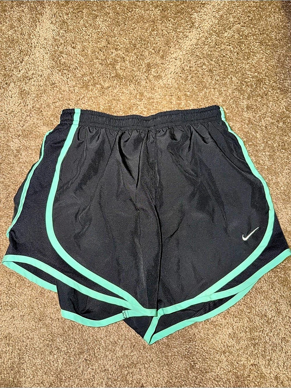 Nike Dri-FIT Running Shorts in Black & Green